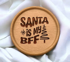 Retro Christmas Santa Is My BFF SVG SVG