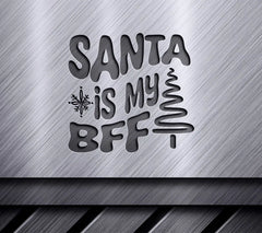 Retro Christmas Santa Is My BFF SVG SVG