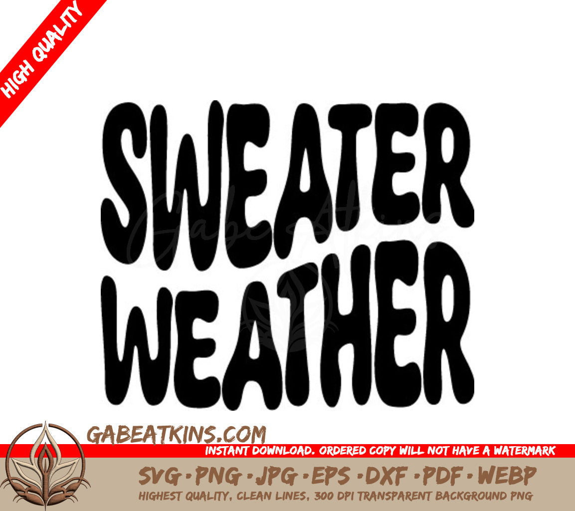 Retro Christmas Sweater Weather SVG Design -  SVG