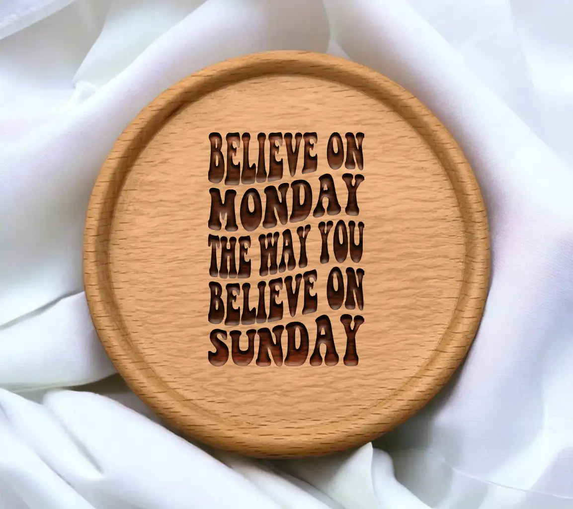 Retro Cyber Monday Believe SVG Believe on Monday the Way You Believe on Sunday SVG