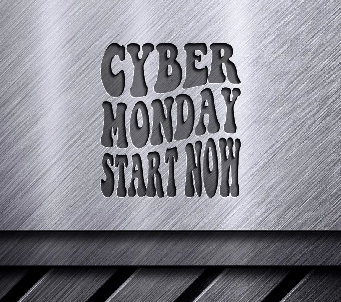 Retro Cyber Monday Start Now SVG -  Sign SVG