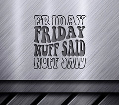 Retro Cyber Monday Friday Nuff Said SVG Poster SVG