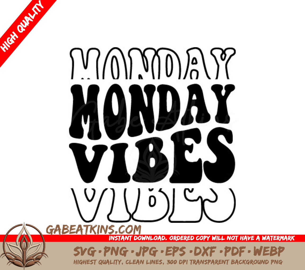 Retro Cyber Monday Vibes SVG -  Sign SVG