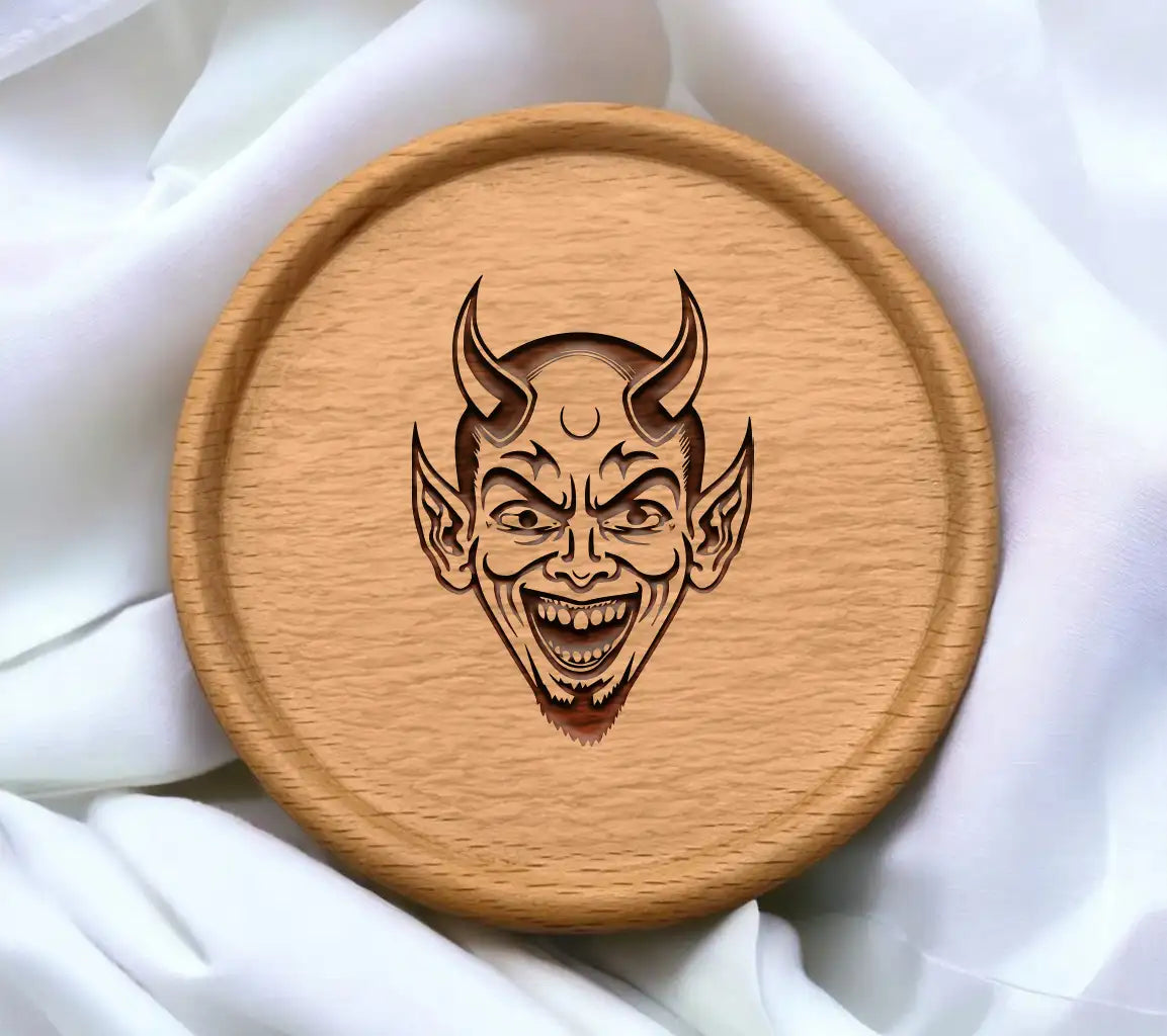 Retro Devil Face SVG -  Scary Devil Illustration SVG