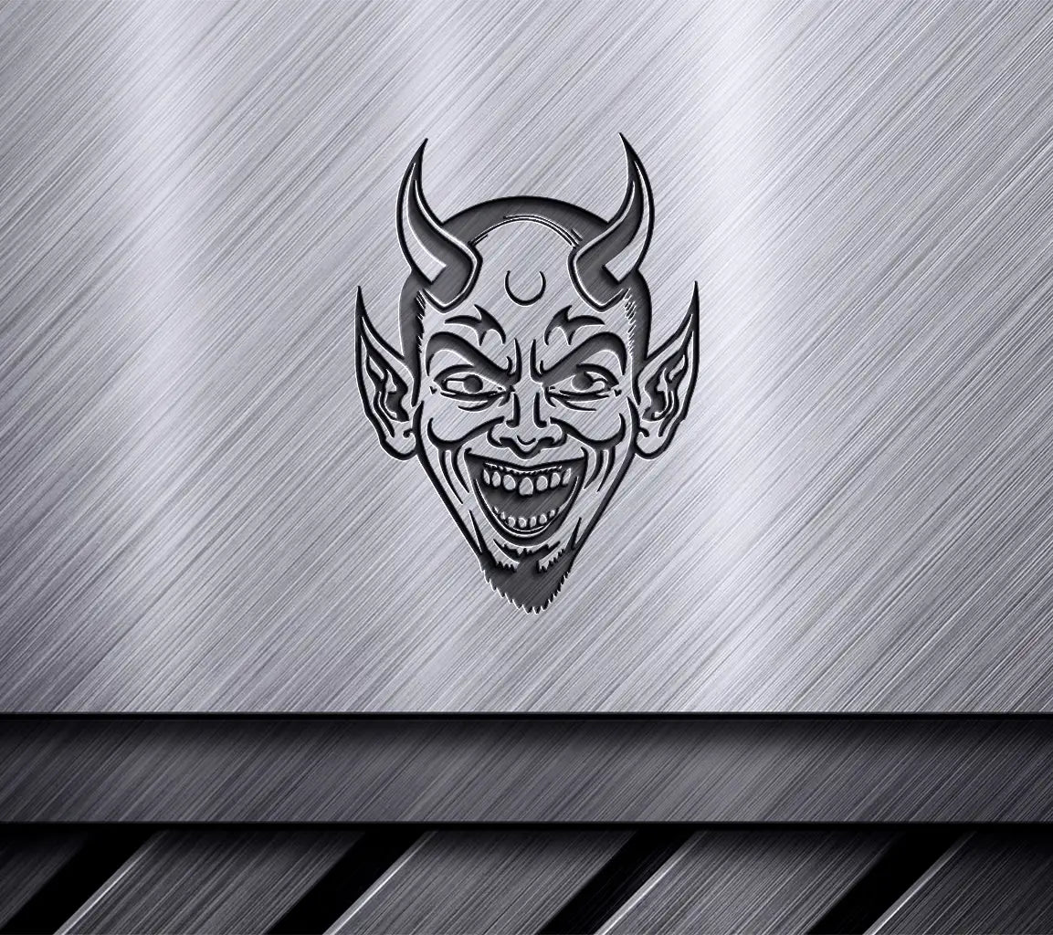 Retro Devil Face SVG -  Scary Devil Illustration SVG