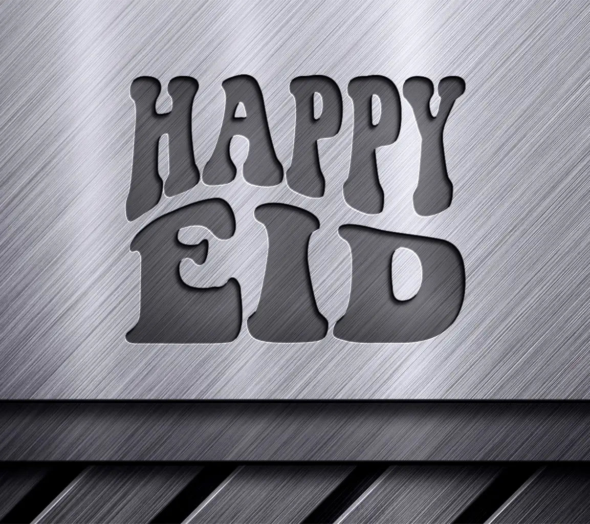 Retro  Happy Eid Silhouette SVG SVG