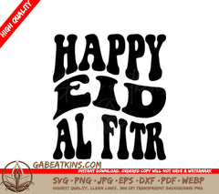 Retro  Happy Eid Al Fitr SVG SVG