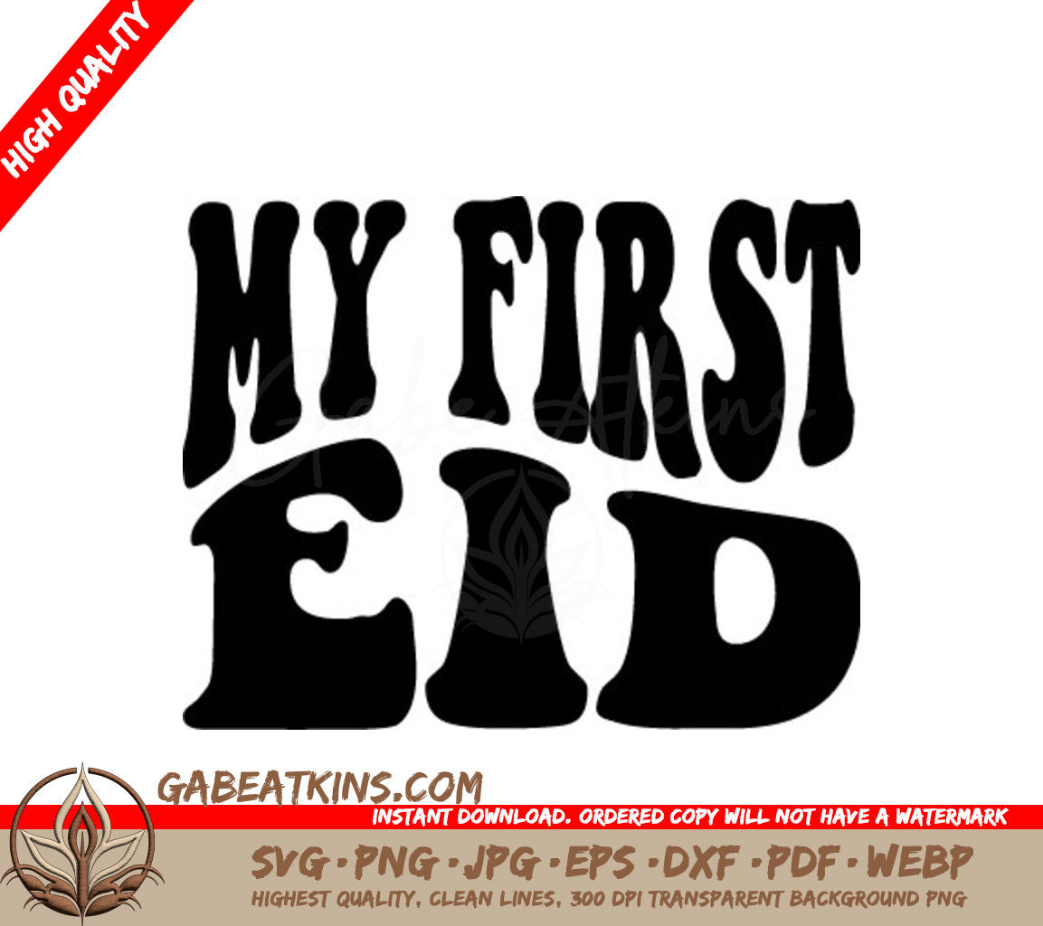 My First Eid SVG - Retro Eid al-Adha Design SVG