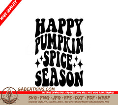 Retro Fall Pumpkin Spice Season SVG Design SVG