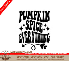 Pumpkin Spice Everything Retro SVG -  Sign SVG