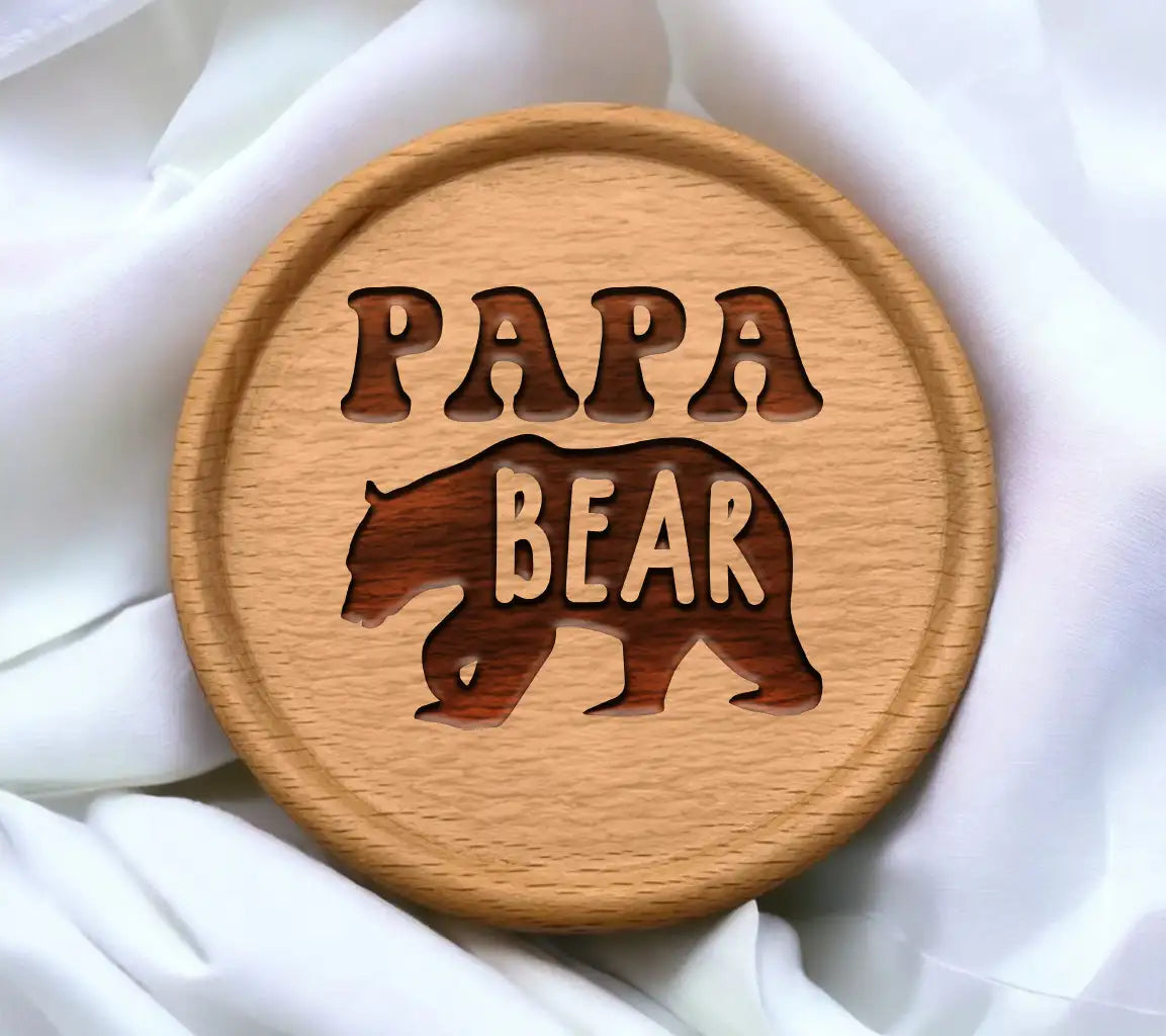 Retro Papa Bear Silhouette SVG for Fathers Day SVG