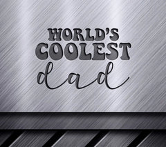 Worlds Coolest Dad SVG - Retro Fathers Day Design SVG