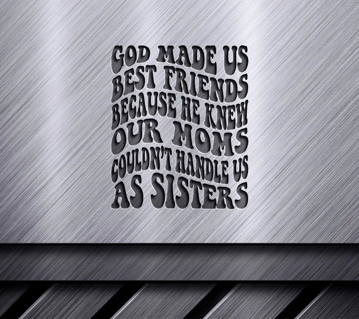 God Made Us Best Friends SVG - Retro Friendship Design SVG