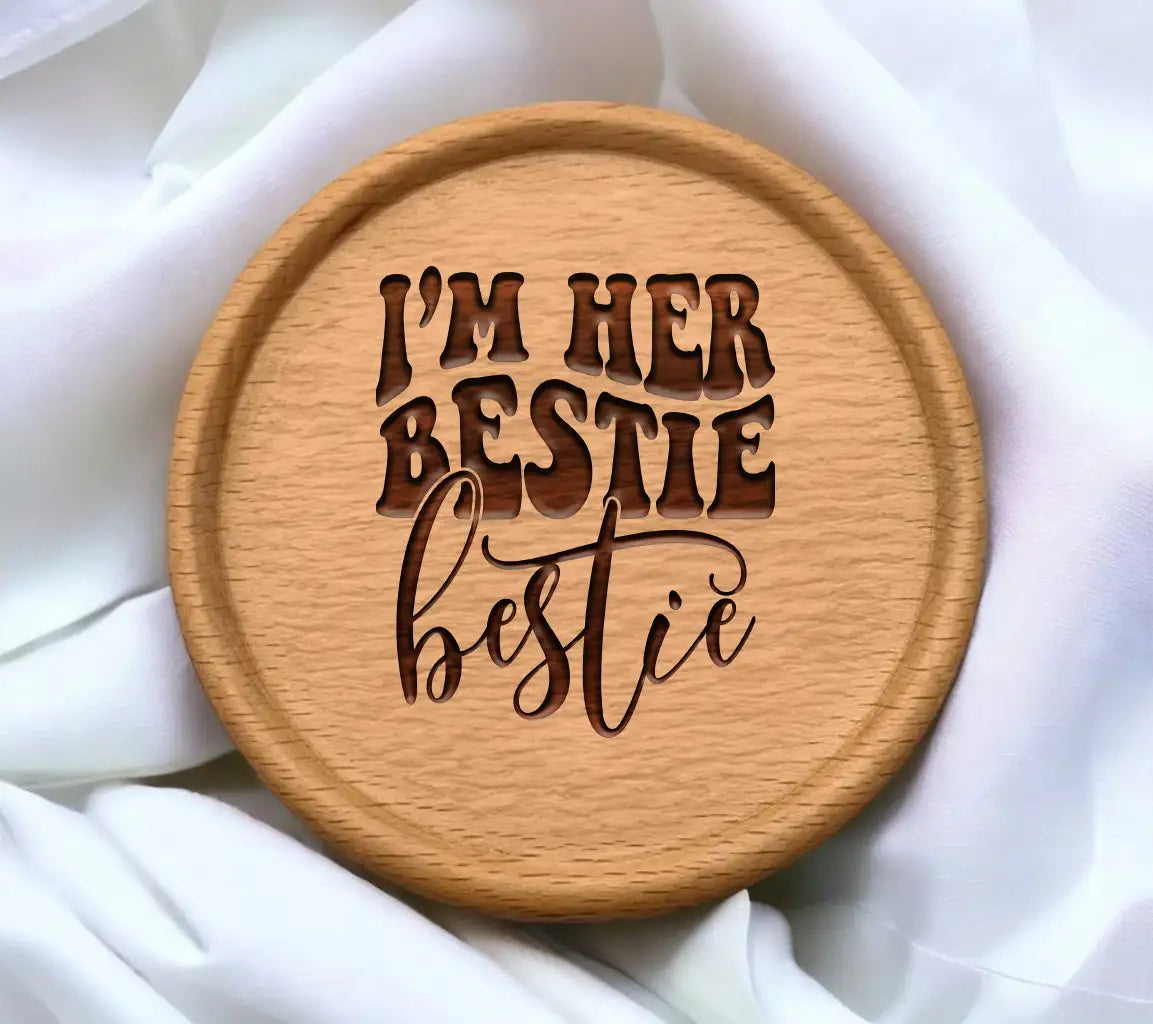 Im Her Bestie SVG Cut File - Retro Friendship Design SVG