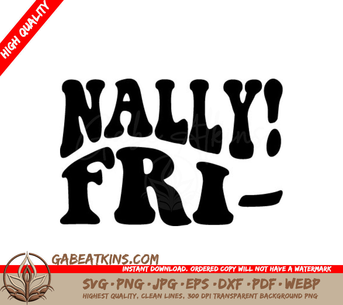 Retro Funny Nally Fril Design SVG -  SVG