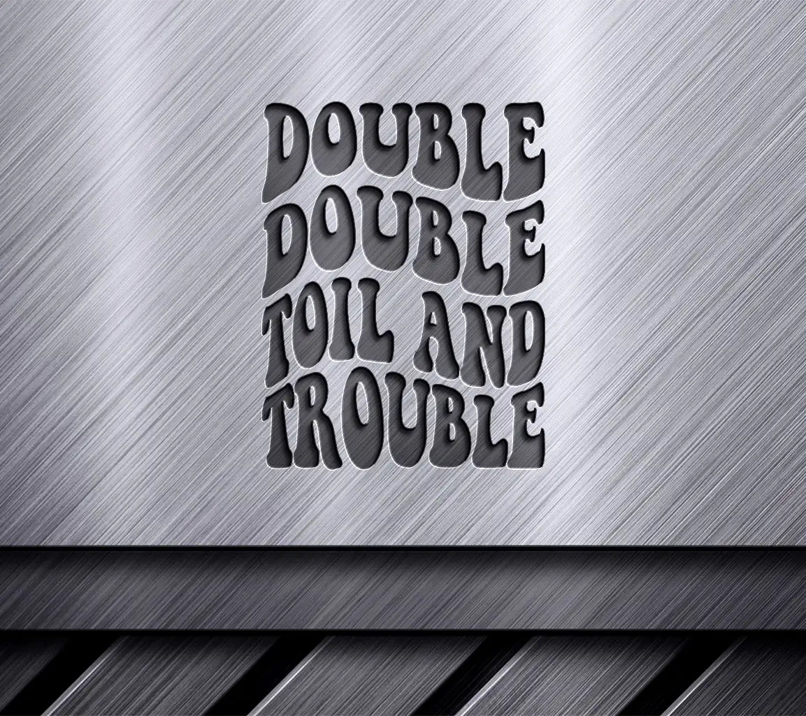 Retro Halloween Double Toil & Trouble SVG SVG