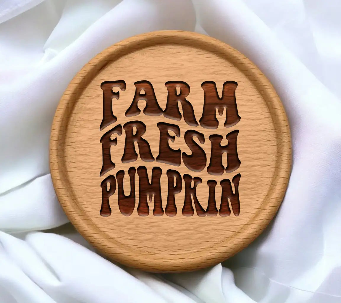 Farm Fresh Pumpkin SVG - Retro Halloween  Sign SVG