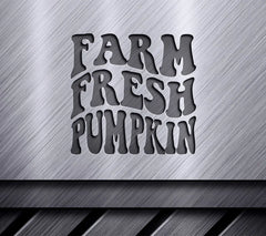 Farm Fresh Pumpkin SVG - Retro Halloween  Sign SVG