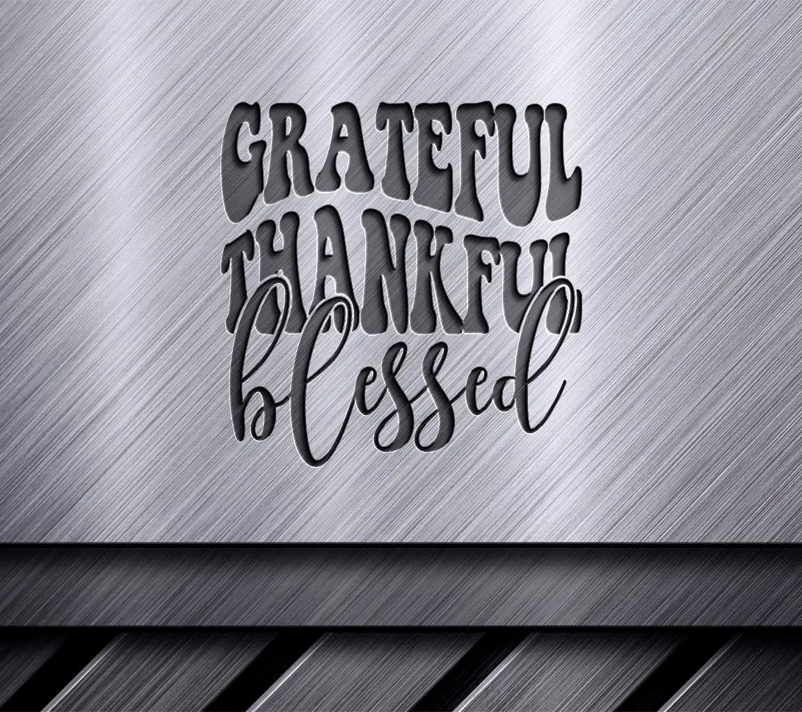 Retro Halloween Grateful Thankful Blessed SVG Design SVG