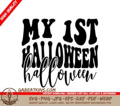 My First Halloween SVG - Retro Design -  SVG