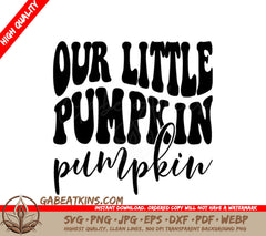 Retro Halloween Our Little Pumpkin SVG Cut File SVG