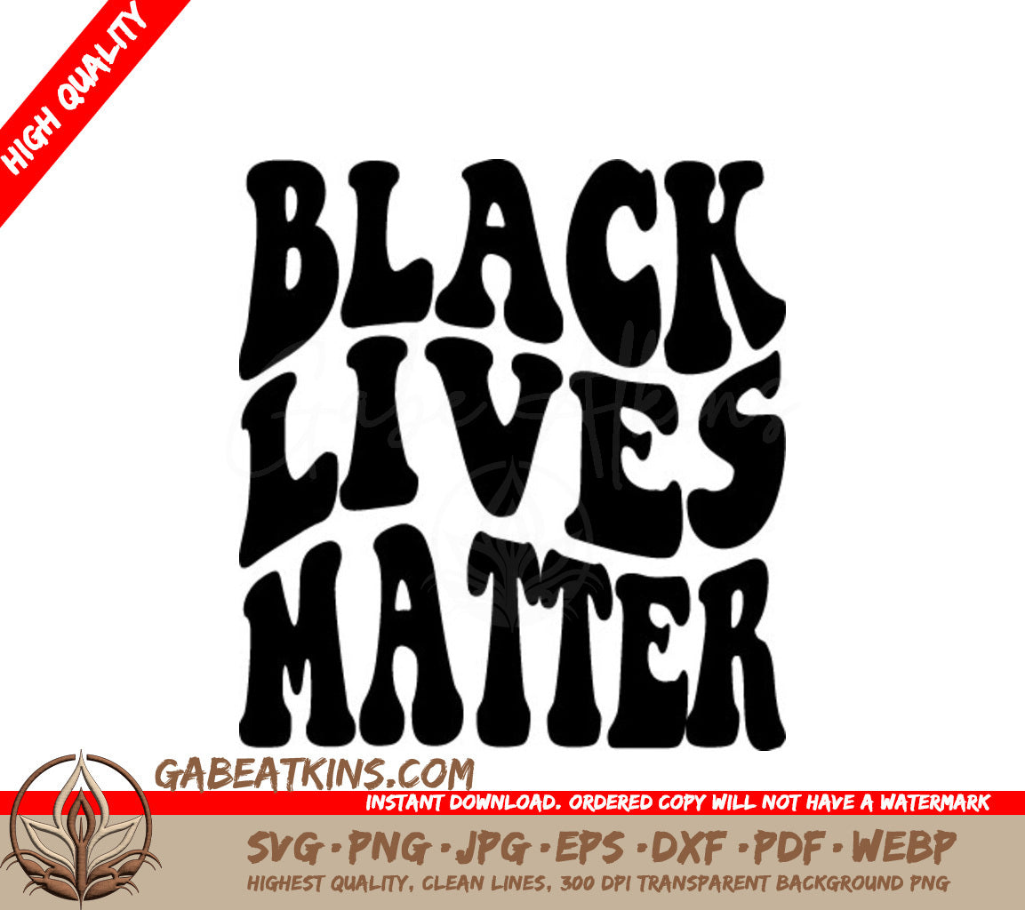 Black Lives Matter Retro SVG - Large Bold Typography SVG