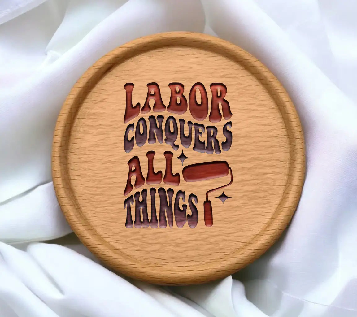 Labor Conquers All Things SVG - Retro Labor Day Design SVG