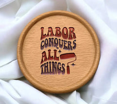 Labor Conquers All Things SVG - Retro Labor Day Design SVG