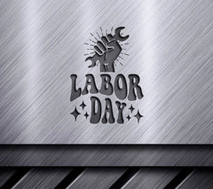 Retro Labor Day Fist Holding Wrench SVG Design SVG