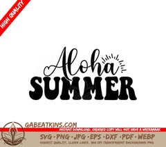 Aloha Summer Retro  SVG Design SVG