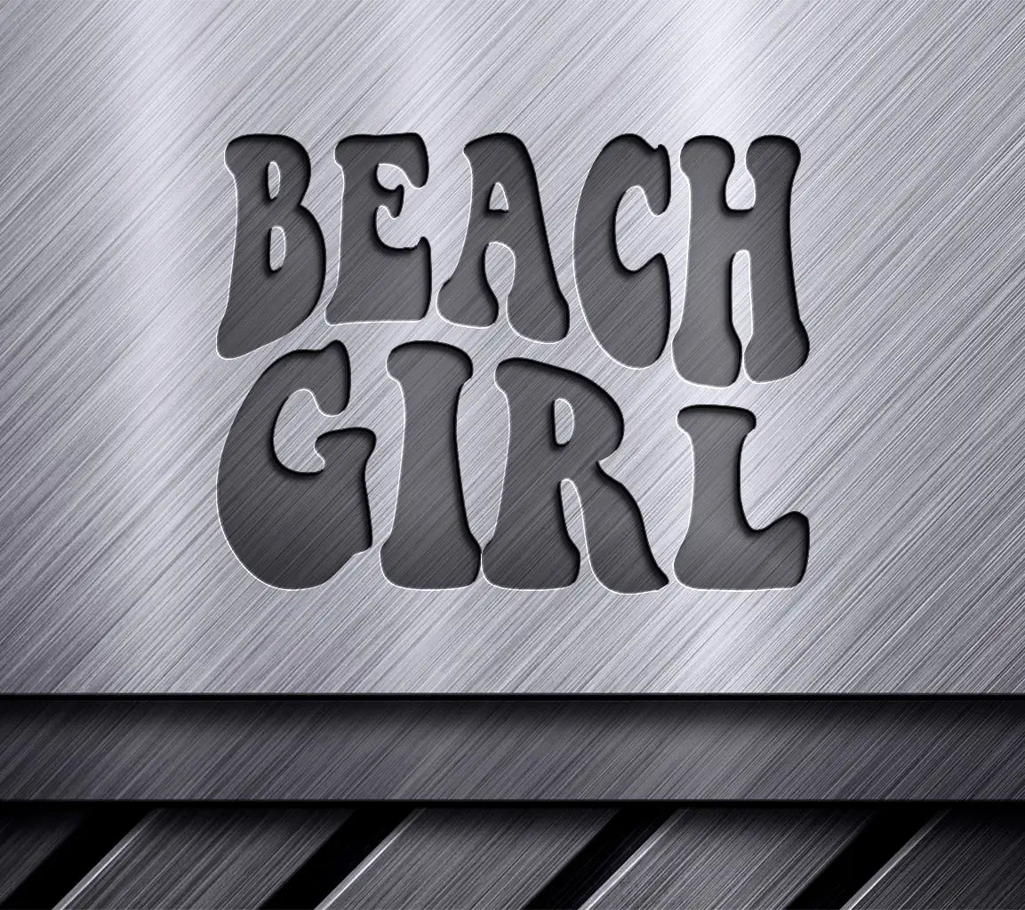 Retro Summer Beach Girl SVG Cut File SVG