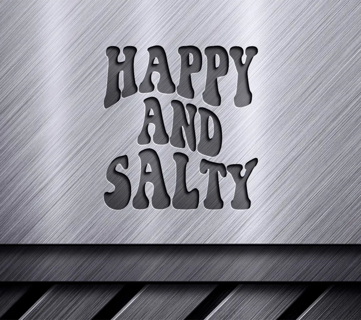 Retro Summer Happy & Salty SVG Design -  SVG