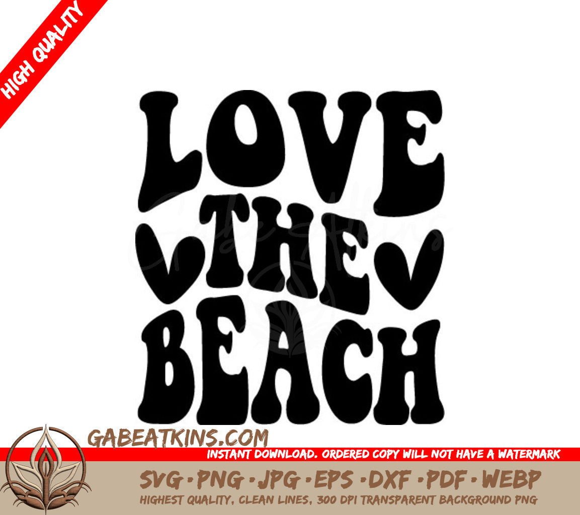 Retro Summer Love The Beach SVG -  Design SVG