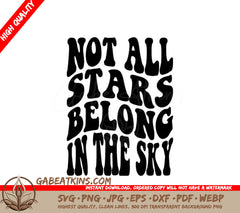 Retro Summer Not All Stars Belong In The Sky  SVG SVG