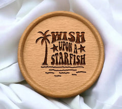 Retro Summer Wish Upon A Starfish SVG -  Design SVG