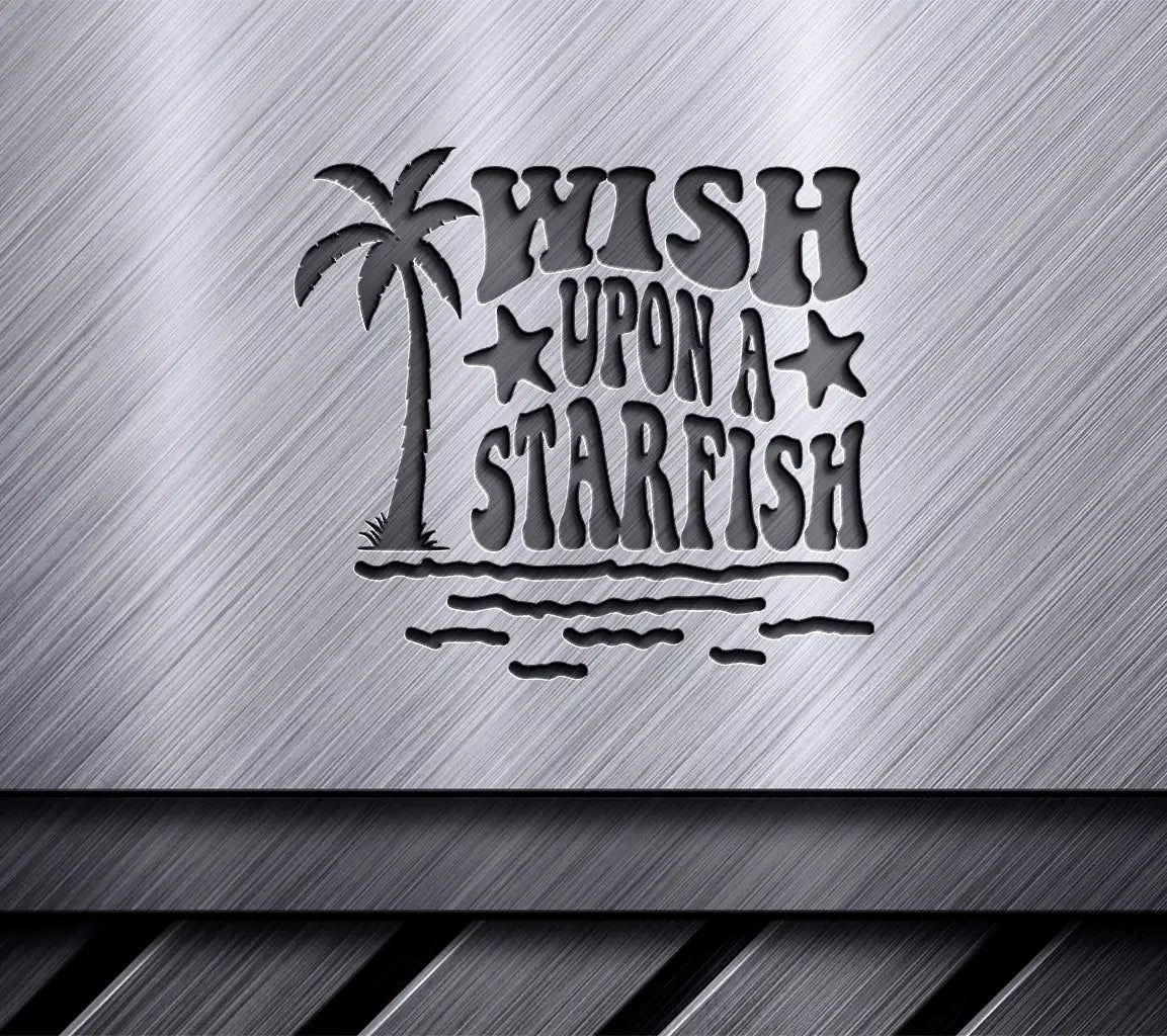 Retro Summer Wish Upon A Starfish SVG -  Design SVG