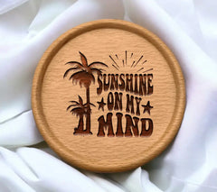 Retro Summer Palm Tree Silhouette SVG - Sunshine On My Mind SVG