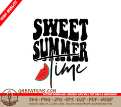 Retro Watermelon Summer Time SVG SVG