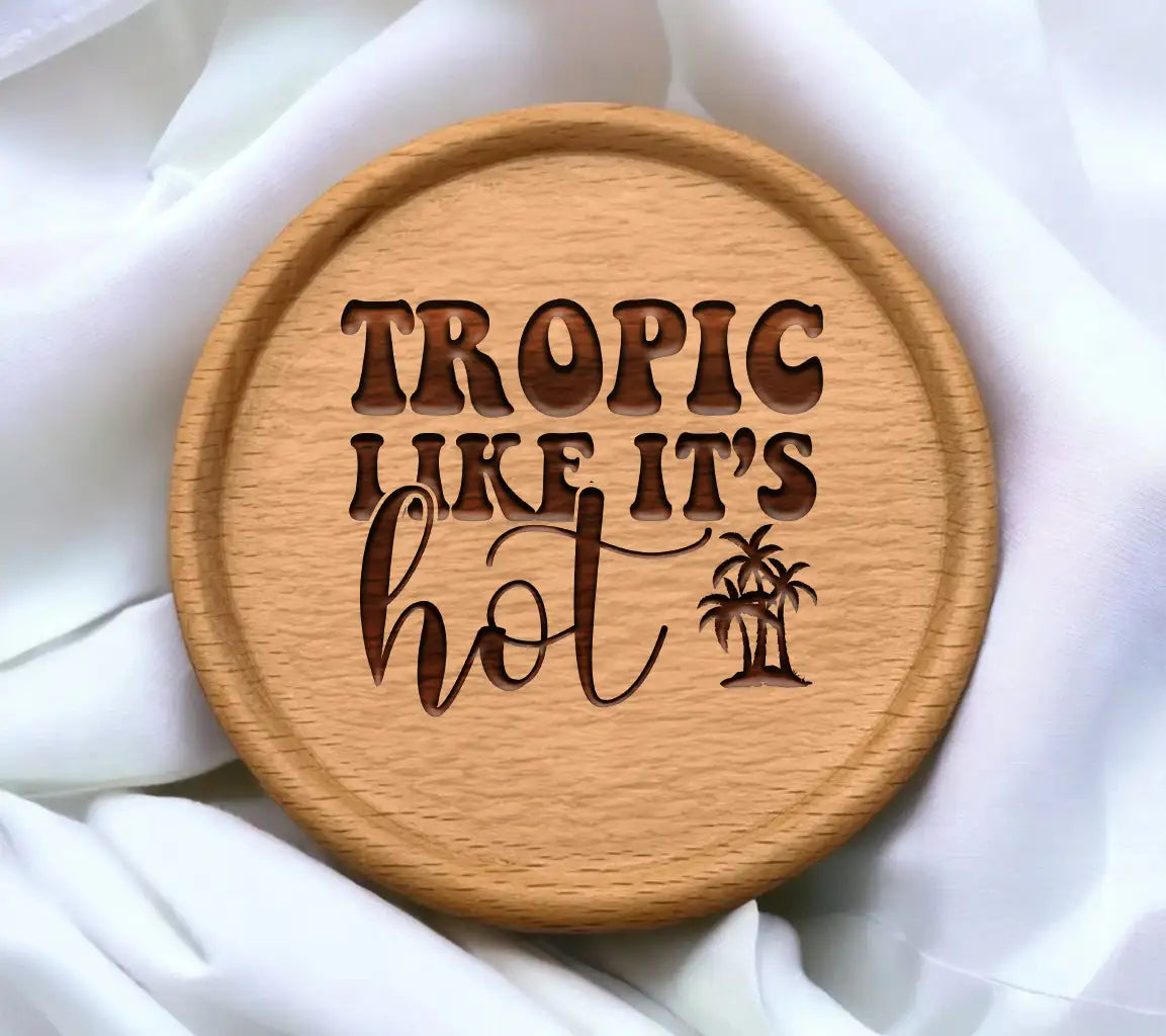 Retro Summer Tropic Like Its Hot SVG with Palm Trees -  Sign SVG