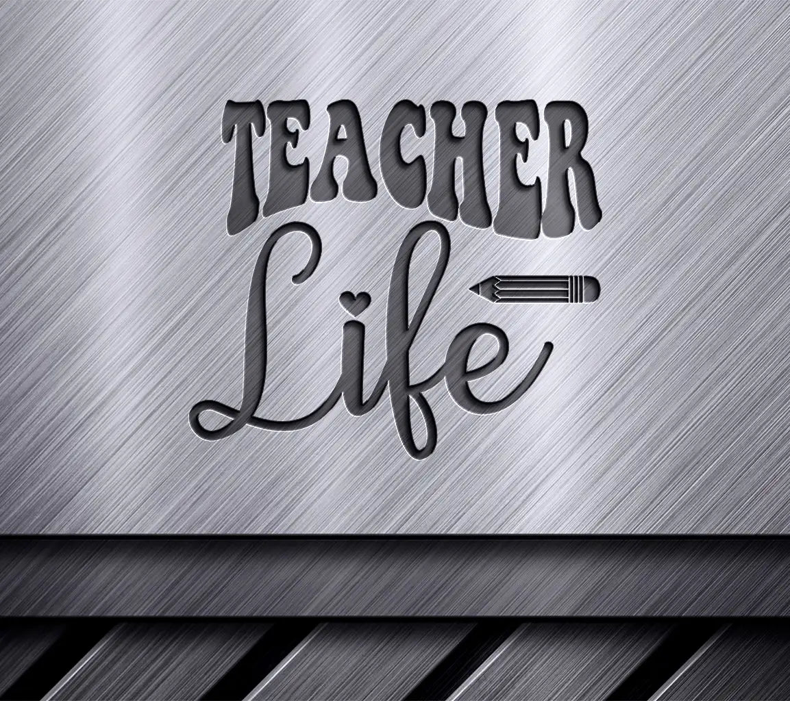 Retro Teacher SVG -  Teacher Word Design SVG