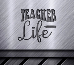 Retro Teacher Life SVG -  Pencil Design SVG