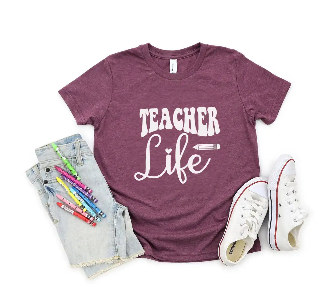 Retro Teacher SVG -  Teacher Word Design SVG