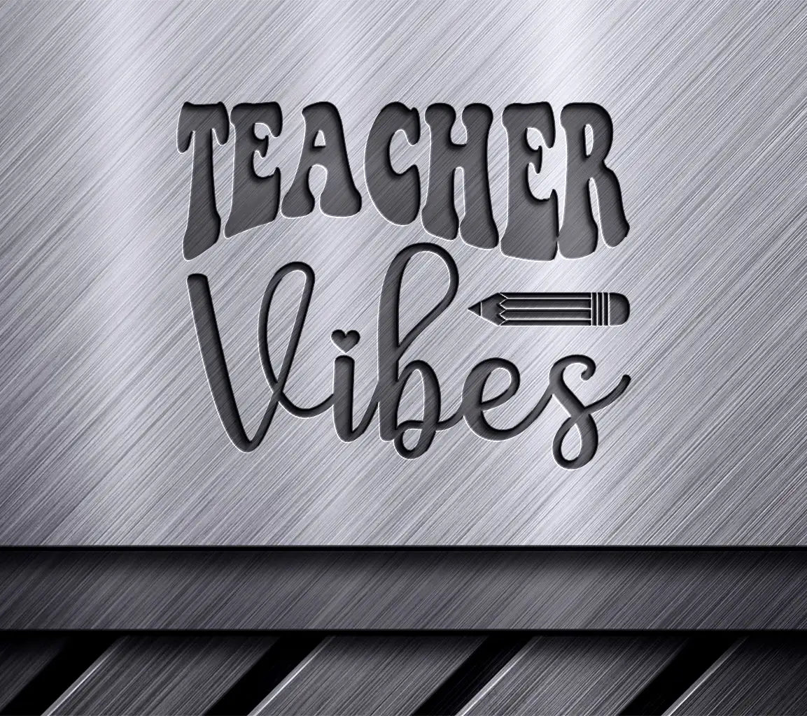 Retro Teacher SVG -  Teacher Word Design SVG