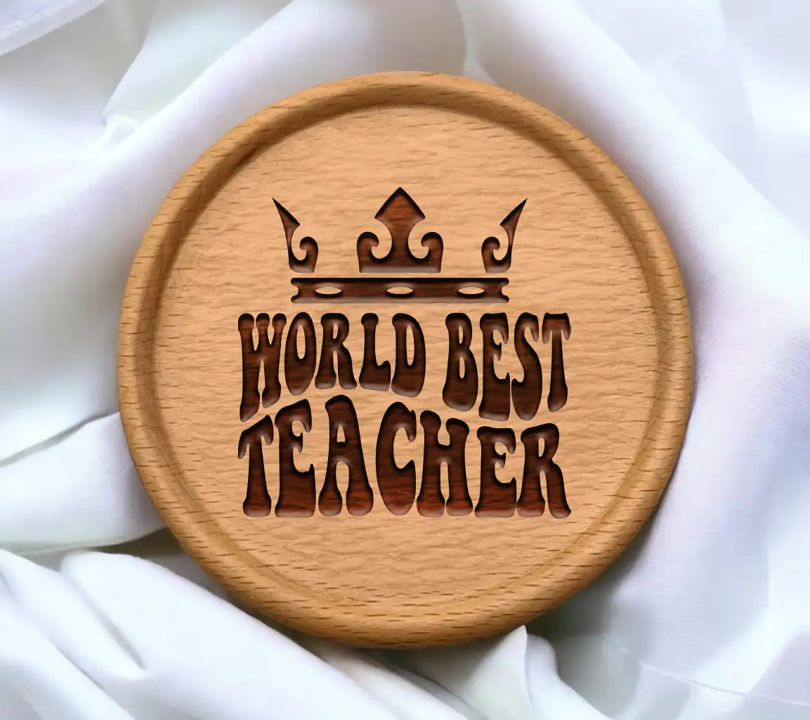 Retro Crown Worlds Best Teacher SVG -  Design SVG