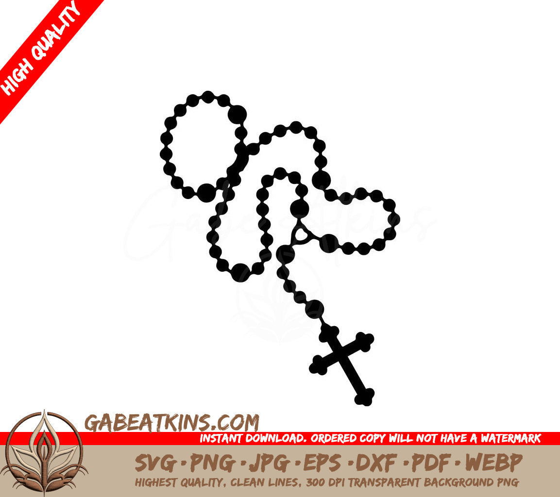  A Rosary With A Cross SVG - Rosary SVG SVG