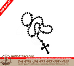  A Rosary With A Cross SVG - Rosary SVG SVG