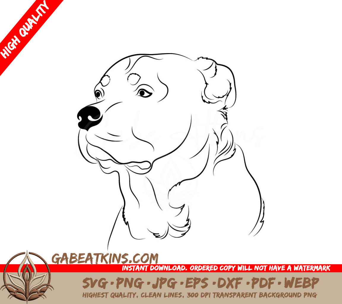 Rottweiler Dog Face SVG  SVG