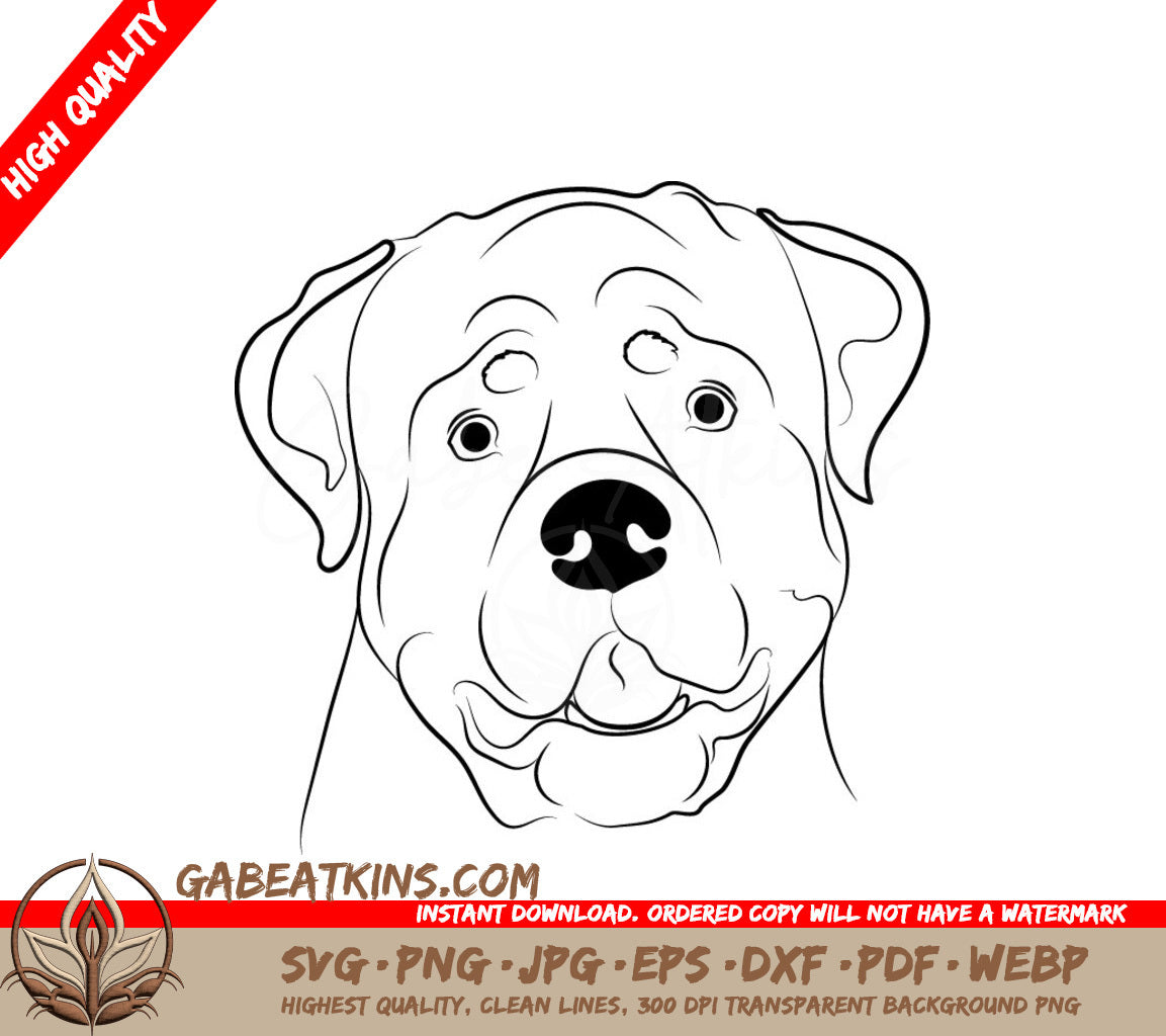 Rottweiler Face SVG  SVG