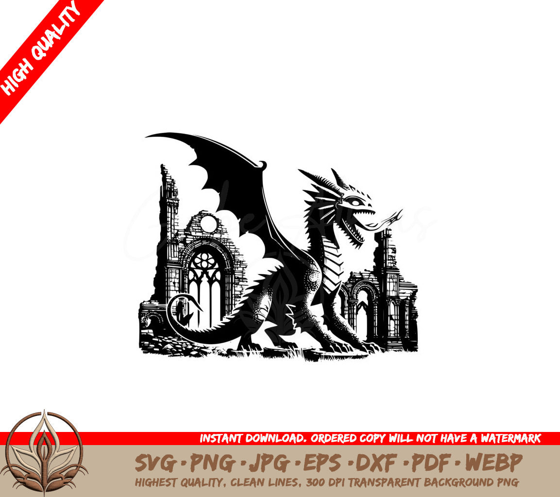 Ruins Protector Dragon SVG