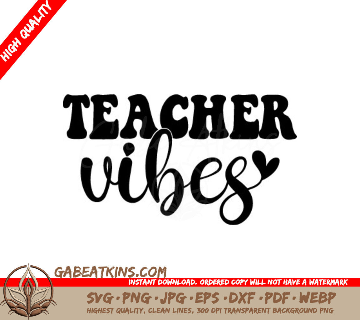 Teacher Vibes SVG  SVG